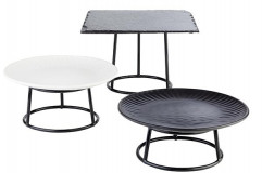 Stojan MULTI ROUND Ø 15,5/18 cm, výška: 18 cm kov, s čiernym protisklzovým gumovým poťahom