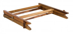 Stojan 2 poschodový 36,5 x 26,5 cm, výška: 34 cm prírodná bridlica, drevo agát