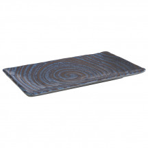 Podnos sushi LOOPS 23,5x13,5 cm, výška: 1,5 cm melamín štruktorovaný modročervený