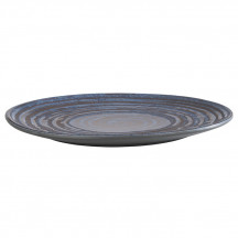 Tanier LOOPS Ø 22 cm, výška: 2 cm melamín štruktorovaný modročervený