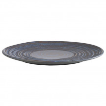 Tanier LOOPS Ø 27 cm, výška: 2 cm melamín štruktorovaný modročervený
