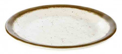 Tanier plytký STONE ART Ø19cm, výška:2cm melamín, vnútro: dekor, farba biela