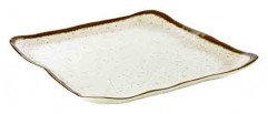Tanier STONE ART 33x32,5 cm, výška: 3 cm melamín vnútro: dekor, farba biela