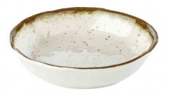 Miska STONE ART Ø20cm, výška:4,5cm, 0.60lt melamín, vnútro: dekor, farba biela