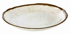 Tanier hlboký STONE ART Ø24,5cm, výška:3,5cm melamín, vnútro: dekor, farba biela