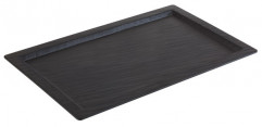 Podnos SLATE GN 1/1 53x32,5cm, výška:1,5cm melamín, farba čierna, bridlicový look