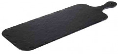 Podnos SLATE ROCK 48x20cm, výška:1,5cm melamín, farba čierna, bridlicový look štrukturovaný povrch