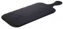 Podnos SLATE ROCK 40x20cm, výška:1,5cm melamín, farba čierna, bridlicový look štrukturovaný povrch