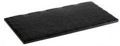 Podnos SLATEROCK 30x15cm, výška:2cm melamín, farba čierna, bridlicový look