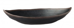Miska list MARONE 25,5x14cm, výška:5,5cm melamín, farba čierna okraj farba hnedá