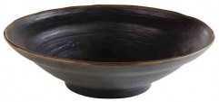 Miska MARONE Ø30,5cm, výška:8,5cm, 2lt melamín, farba čierna okraj farba hnedá