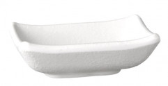 Miska ZEN 9x7 cm, výška: 2,5 cm, 0,05 l melamín farba biela, optika kameň