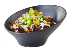 Miska ZEN Ø 22,5 cm, výška: 12,5 cm, 0,8 l melamín farba čierna, optika kameň