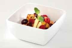 Miska PURE 9 x 9 cm, výška: 4 cm, 0,14 l melamín farba biela