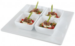Miska PURE 9 x 9 cm, výška: 4 cm, 0,14 l melamín farba biela