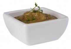 Miska PURE 6,5 x 6,5 cm, výška: 3 cm, 0,05 l melamín farba biela
