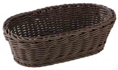 Košík Baguette ovál PROFI LINE 28x16cm, výška:8cm polypropylén, farba hnedá