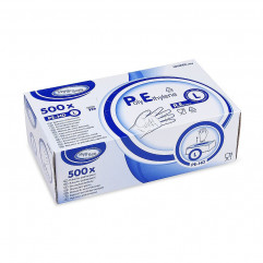 Rukavica (HDPE) jednorázová transparentná `L` v boxe [500 ks]