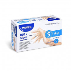 Rukavica (Vinyl) púdrovaná transparentná `S` [100 ks]
