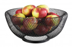 Košík pečivo/ovocie WIRE Ø31cm, výška:14cm kov, farba čierna