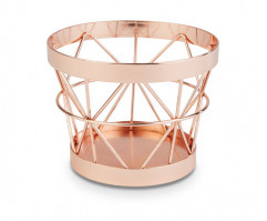 Košík / stojan APS PLUS Ø 10,5/8,5 cm, výška: 8 cm kov, medený-look