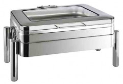 Chafing Dish PREMIUM GN 1/1 66x48cm, výška:33cm nerez, odnímateľný hydraulický presklenný vrchnák