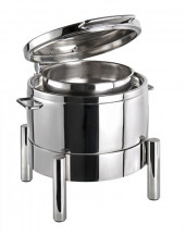 Chafing Dish PREMIUM okrúhly 44x48cm, výška:39cm, 10lt 18/8 nerez, nerezový vrchnák