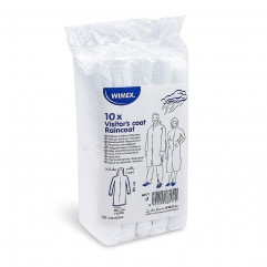 Plášť pre návštevy / Pláštenka (LDPE) s kapucou [10 ks]