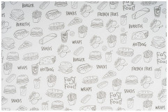 Papier potravinársky SNACKHOLDER 30x20cm motiv: Fast Food, 500ks