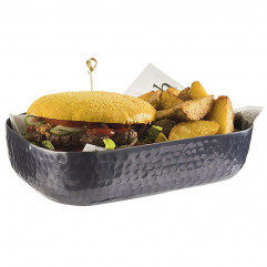 Miska 23 x 15,5 cm, výška: 6 cm, 1,4 l hliník, farba tmavý kov