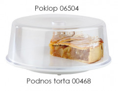 Stojan torta Ø 31 cm, výška: 4 cm melamín farba biela