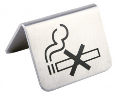 Stojan set 2ks no smoking je 5,5x5cm, výška:3,5cm nerez, matný
