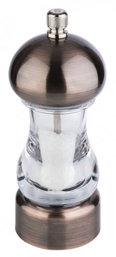 Mlynček COPPER soľ Ø 6 cm, výška: 15 cm akryl, ABS