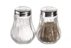 Sypátka 2 ks soľ/korenie je Ø 5 cm, výška: 6,5 cm nádoba sklo