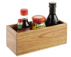 Box Table Caddy dochucovač 23x10 cm, výška: 10 cm, vnútro: 21,5x8 cm drevo agát