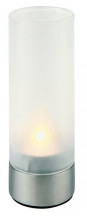 Lampa stolová čajová sviečka set 2ks Ø5cm, výška:15cm nerez matný, sklo matné
