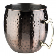 Chladič MOSCOW MULE Ø 20 cm, výška: 21 cm nerez, antik-medený-look, kladivový povrch