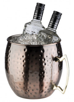 Chladič MOSCOW MULE Ø 20 cm, výška: 21 cm nerez, antik-medený-look, kladivový povrch