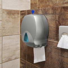 Toaletný papier (FSC Mix) 2vrstvý biely `JUMBO` Ø19cm 145m 645 útržkov [12 ks]