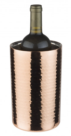 Chladič COPPER víno vonkajší Ø 12 cm, výška: 20 cm nerez, vonkajšia medená kladivová optika