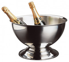 Chladič šampanské Ø 40,5 cm, výška: 22,5 cm, noha-stojan Ø : 27,5 cm, 13,5 l nerez, vysoký lesk