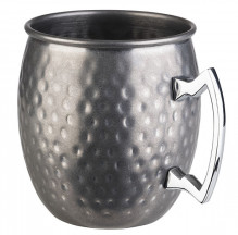 Hrnček MOSCOW MULE Ø9cm, výška:10cm, 0,5lt nerez, antik-nerez-look