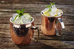 Hrnček MOSCOW MULE Ø9cm, výška:9cm, 0,45lt nerez, medený-look