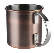 Hrnček MOSCOW MULE Ø9cm, výška:9cm, 0,45lt nerez, antik-medený-look