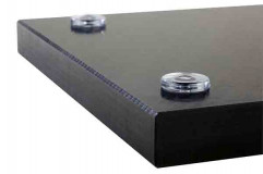 Doska bar 30x20 cm, výška: 2 cm polyetylén (HDPE), so žľabovým kanálom, s protišmykovými nohami, farba čierna