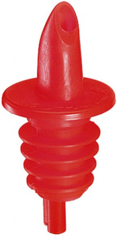 Nálievka/pourer 6 ks plast PVC Ø 3 cm, výška: 7,5 cm (po 2 ks:farba modrá, červená, žltá)