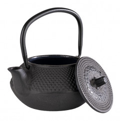 Konvica čaj ASIA so sitkom 12,5 x 11 cm, výška: 12,5 cm, 0,3 l zliatina, vo vnútri smaltovaná, udržiava čaj po dlhú dobu v teple, žiadna horkosť, farba čierna