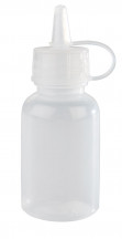 Fľaša na stláčanie dávkovacia MINI, 4ks Ø3cm, výška:8,5cm, 0,03lt polyetylén, transparentný