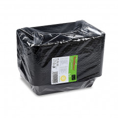 Menu misa (PP) Foodyboxx extra-pevná 3dielná čierna 227 x 178 x 49 mm [50 ks]