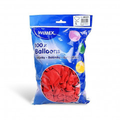 Nafukovací balónik tvar srdce červený Ø35cm `L` [100 ks]
